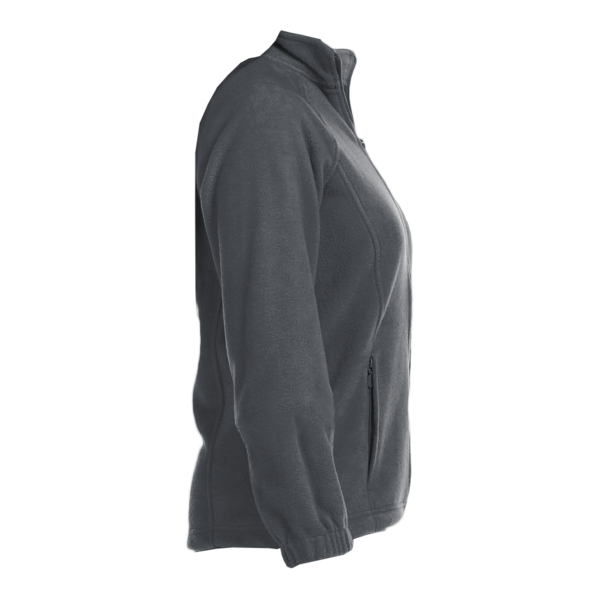 Harriton Women's Full-Zip Fleece, Charcoal, Right Sleeve view
