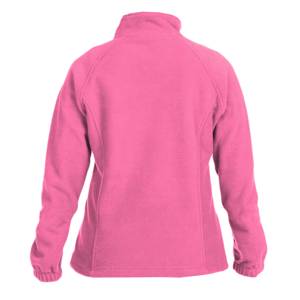 Harriton Women's Full-Zip Fleece, Charity Pink, Back view