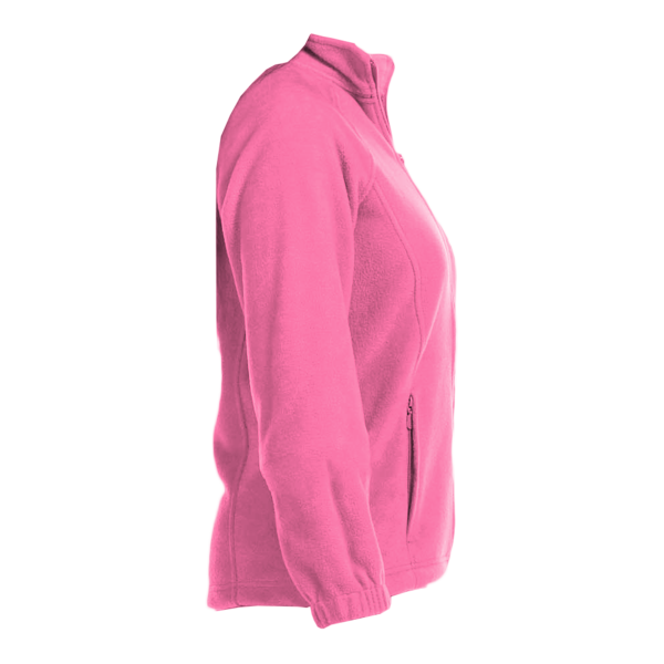 Harriton Women's Full-Zip Fleece, Charity Pink, Right Sleeve view