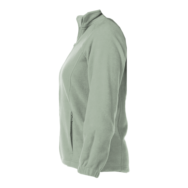 Harriton Women's Full-Zip Fleece, Dill, Left Sleeve view