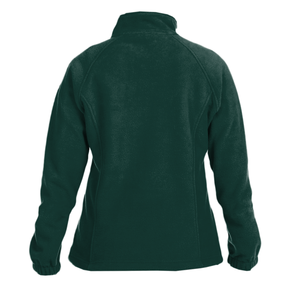 Harriton Women's Full-Zip Fleece, Hunter, Back view