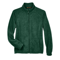 Harriton Women's Full-Zip Fleece, Hunter, Front view