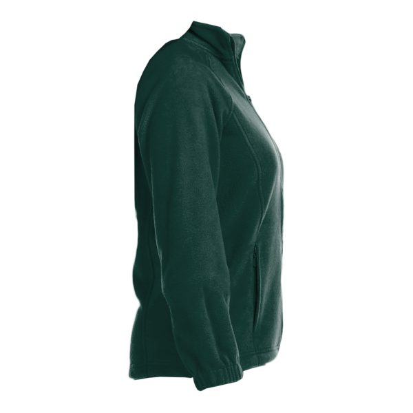 Harriton Women's Full-Zip Fleece, Hunter, Right Sleeve view