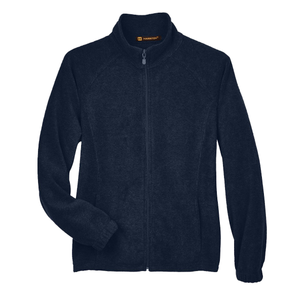 Harriton Women's Full-Zip Fleece, Navy, Front view