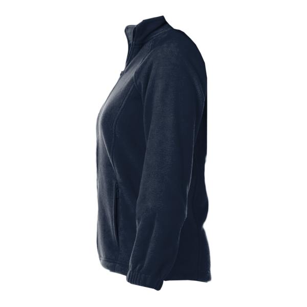 Harriton Women's Full-Zip Fleece, Navy, Left Sleeve view