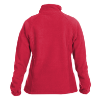 Harriton Women's Full-Zip Fleece, Red, Back view