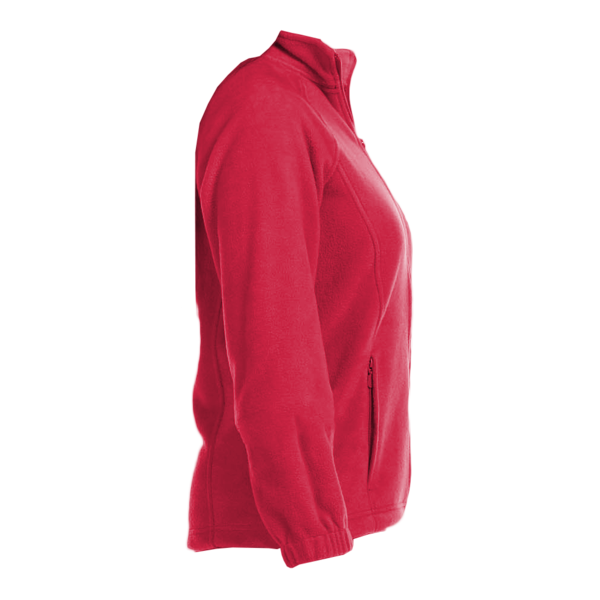 Harriton Women's Full-Zip Fleece, Red, Right Sleeve view