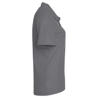 Harriton Women's Polyester Jersey Polo, Charcoal, Right Sleeve view