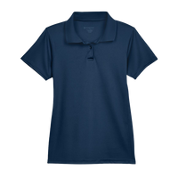 Harriton Women's Polyester Jersey Polo, Navy, Front view