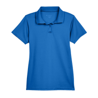 Harriton Women's Polyester Jersey Polo, True Royal, Front view