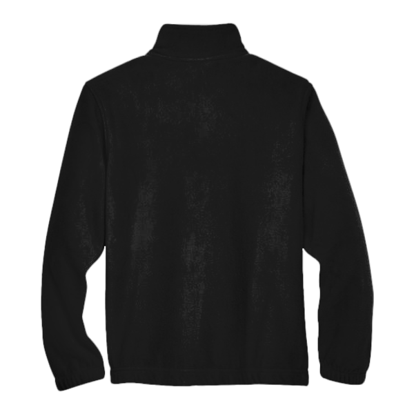 Harriton Youth Full-Zip Fleece, Black, Back view