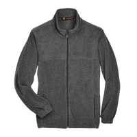 Harriton Youth Full-Zip Fleece, Charcoal, Front view