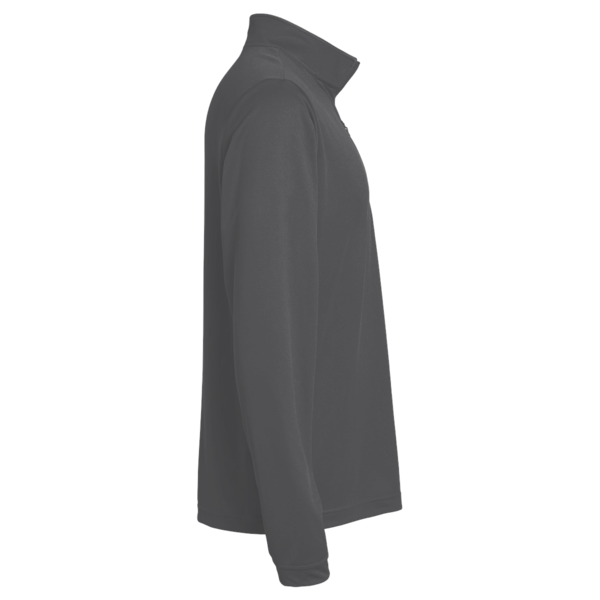 Harriton Youth Full-Zip Fleece, Charcoal, Right Sleeve view