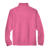 Harriton Youth Full-Zip Fleece, Charity Pink, Back view
