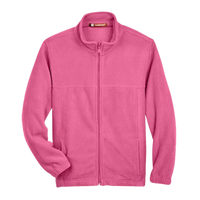 Harriton Youth Full-Zip Fleece, Charity Pink, Front view
