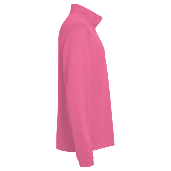 Harriton Youth Full-Zip Fleece, Charity Pink, Right Sleeve view