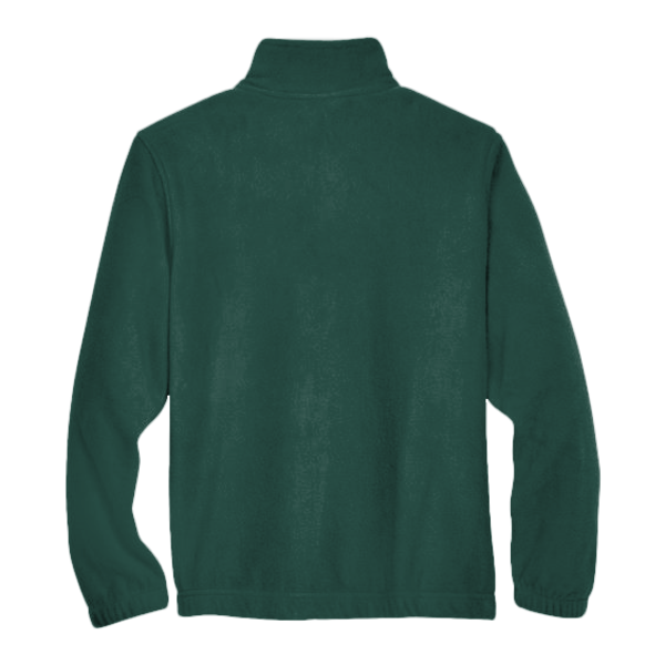 Harriton Youth Full-Zip Fleece, Hunter, Back view