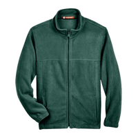 Harriton Youth Full-Zip Fleece, Hunter, Front view