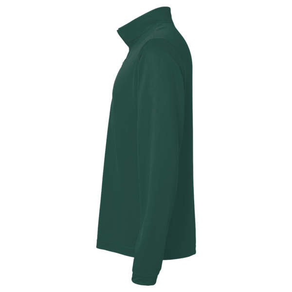 Harriton Youth Full-Zip Fleece, Hunter, Left Sleeve view