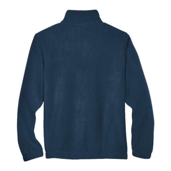 Harriton Youth Full-Zip Fleece, Navy, Back view