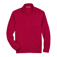 Harriton Youth Full-Zip Fleece, Red, Front view