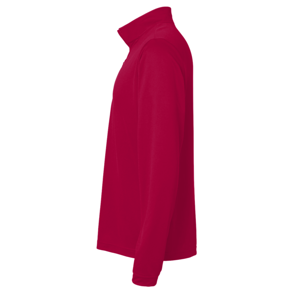 Harriton Youth Full-Zip Fleece, Red, Left Sleeve view