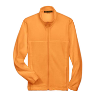 Harriton Youth Full-Zip Fleece, Safety Orange, Front view
