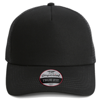 Imperial North Country Trucker Cap, Black / Black / Black, Front view