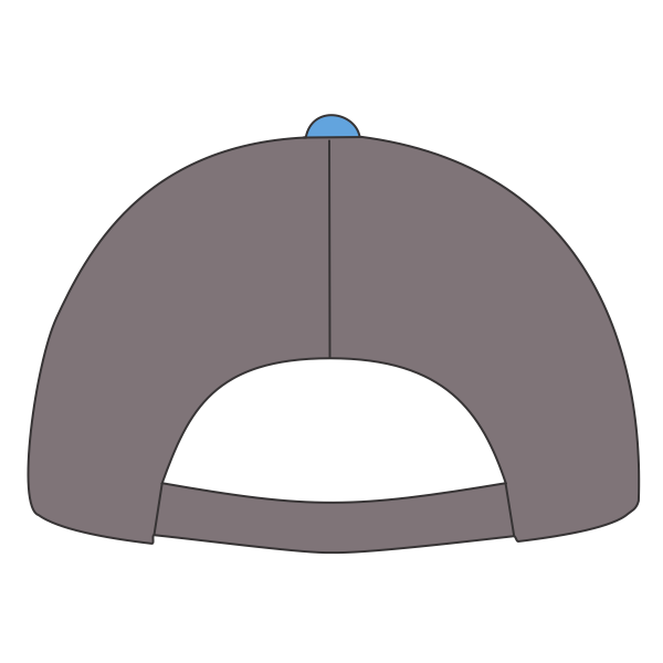 Imperial North Country Trucker Cap, White / Nassau / Charcoal, Back view