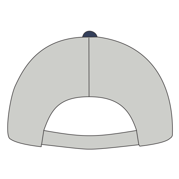 Imperial North Country Trucker Cap, White / Navy / Grey, Back view