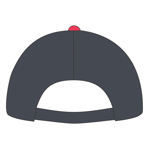Imperial North Country Trucker Cap, White / Red / Dark Navy, Back view