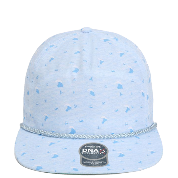 Imperial The Aloha Rope Cap, Blue Waves / Blue Waves, Front view