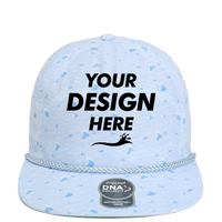 Imperial The Aloha Rope Cap, Blue Waves / Blue Waves, Front view, Mockup