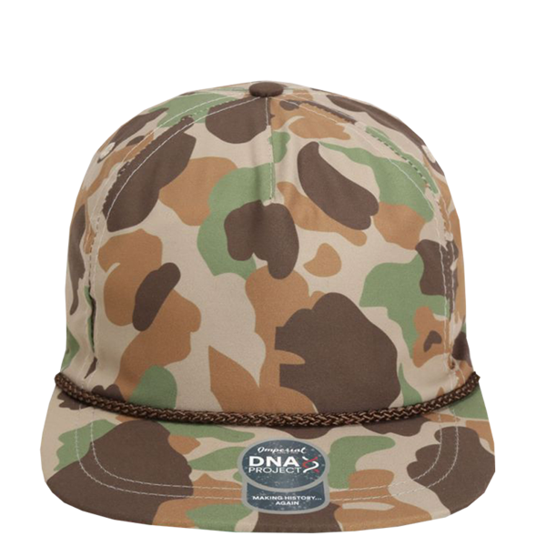 Imperial The Aloha Rope Cap, Frog Skin Camo / Brown, Front view