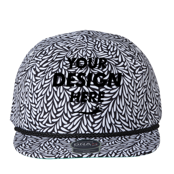 Imperial The Aloha Rope Cap, Throwback Black / Throwback Black, Front view, Mockup