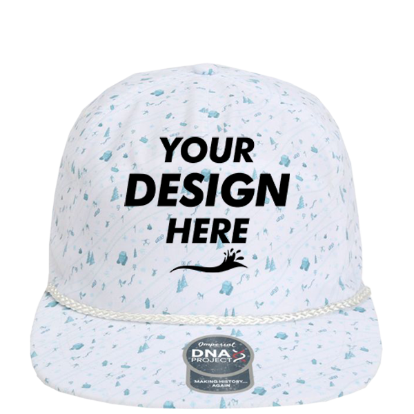 Imperial The Aloha Rope Cap, Winter Blue / Winter Blue, Front view, Mockup