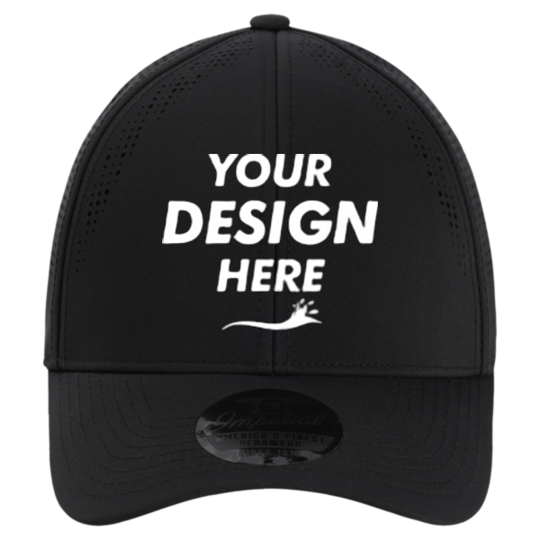 Imperial The Alpha Cap, Black, Front view, Mockup