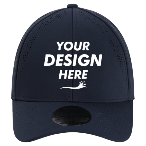 Imperial The Alpha Cap, True Navy, Front view, Mockup