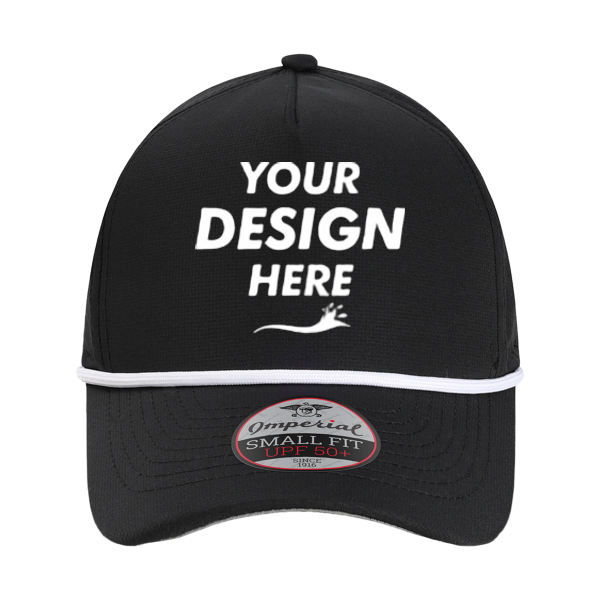 Imperial The Corral Cap, Black / White, Front view, Mockup
