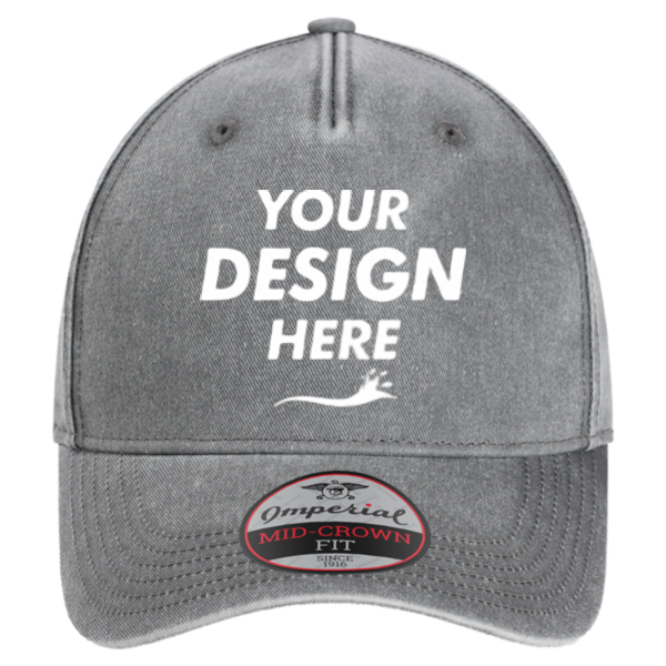 Imperial The Gambit Cap, Charcoal, Front view, Mockup