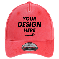 Imperial The Gambit Cap, Nantucket Red, Front view, Mockup