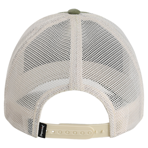 Imperial The Gambit Mesh Back Cap, Olive Green / Stone, Back view