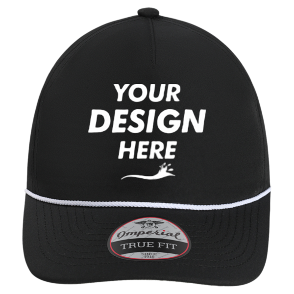 Imperial The Harrison Cap, Black / White, Front view, Mockup