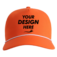 Imperial The Harrison Cap, Orange / White, Front view, Mockup