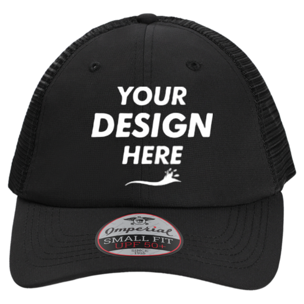 Imperial The Hinsen Mesh Back Cap, Black, Front view, Mockup
