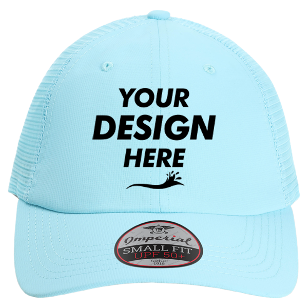 Imperial The Hinsen Mesh Back Cap, Light Blue, Front view, Mockup
