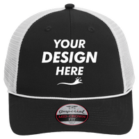 Imperial The Night Owl Performance Rope Cap, Black / White, Front view, Mockup