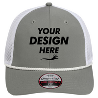 Imperial The Night Owl Performance Rope Cap, Grey / White, Front view, Mockup