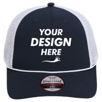 Imperial The Night Owl Performance Rope Cap, Navy / White, Front view, Mockup