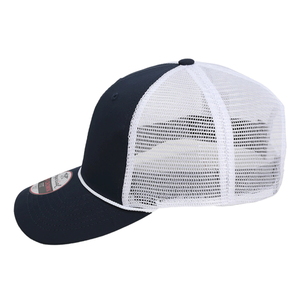 Imperial The Night Owl Performance Rope Cap, Navy / White, Left Side view